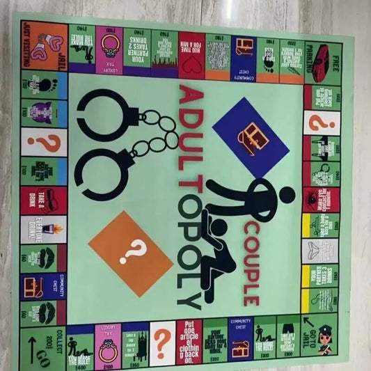 Adultopoly Board Game: A funny, portable couple game for date nights. Ideal Valentine's gift for him & her.