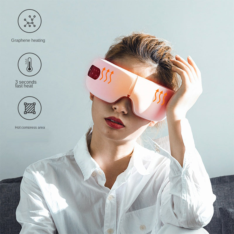 Eye massager airbag vibration intelligent AI voice hot compress eye protection device daily stressed to the eyes, make your day a lot easier guarantee