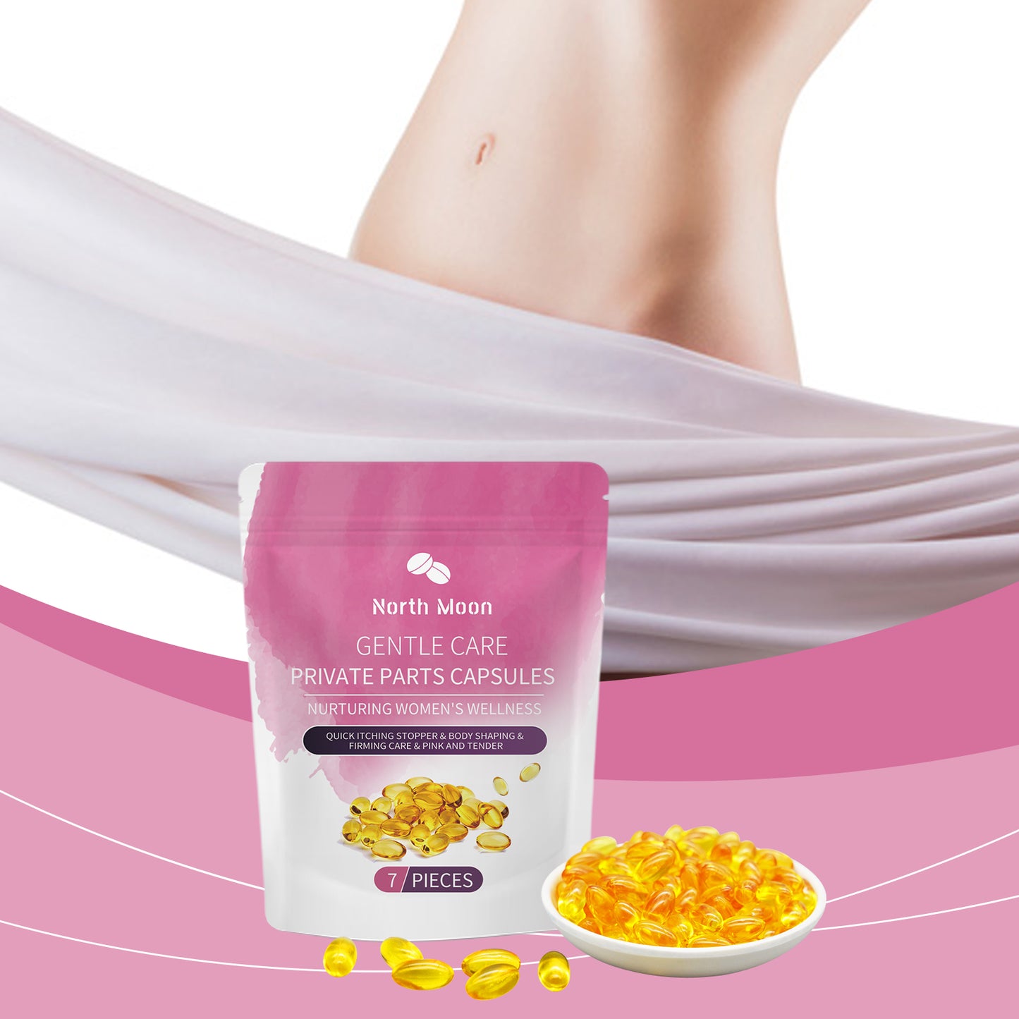 North Moon Women's Care Capsules Gentle nourishing women's body skin moisturizing daily care