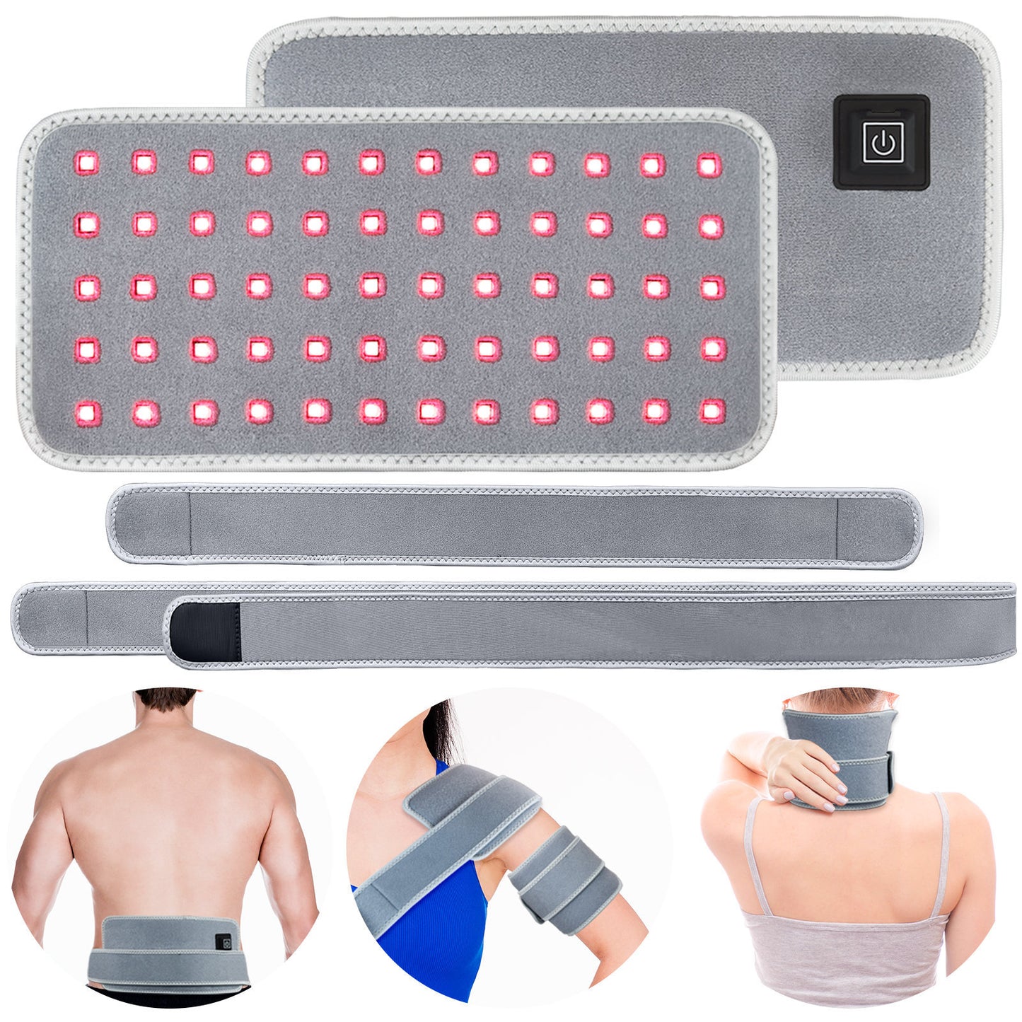 60 LEDs  Infrared Therapy Pad for Lumbar Disc Herniation: Compact, Portable, and Promotes Blood Circulation