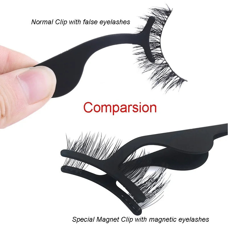 False Eyelash Tweezers Fake Eye Lash Applicator Eyelash Extension Curler Nipper Auxiliary Clip Clamp Makeup Forceps Tools