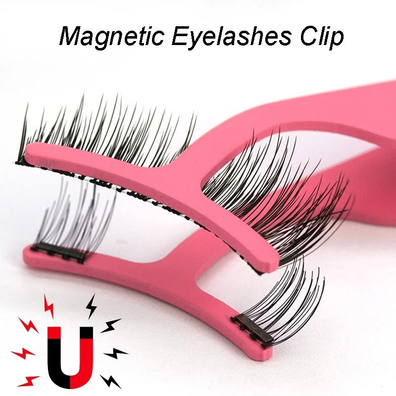 False Eyelash Tweezers Fake Eye Lash Applicator Eyelash Extension Curler Nipper Auxiliary Clip Clamp Makeup Forceps Tools