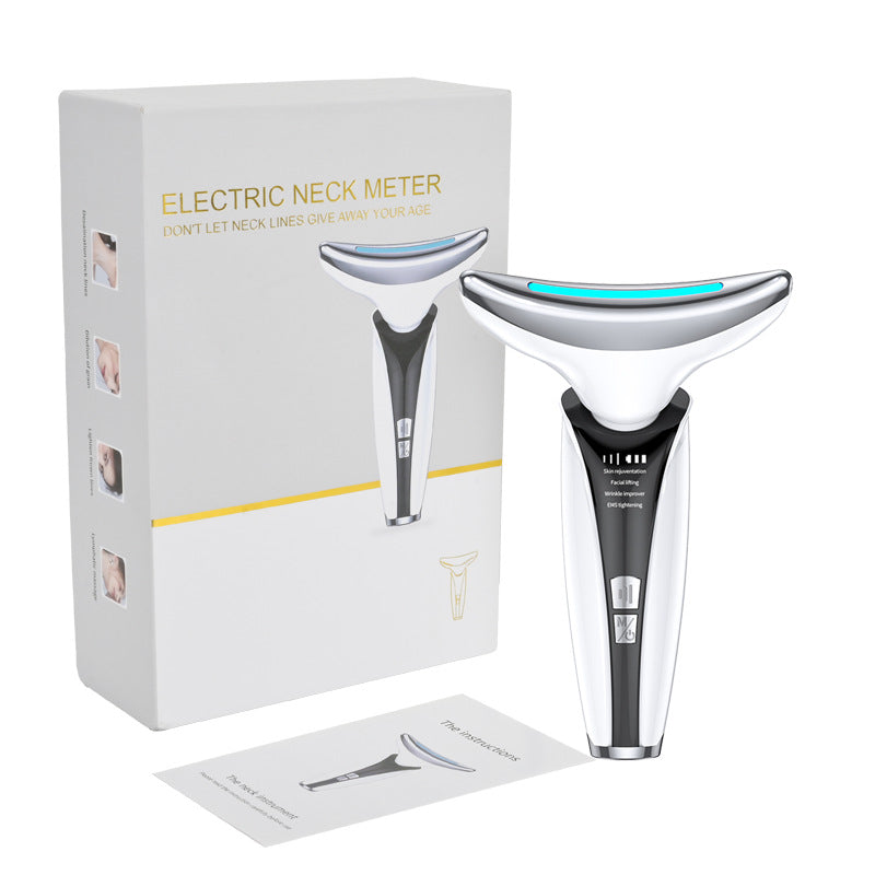 Hot Sell Skin Rejuvenation Tightening Anti-aging Face Neck Lifting Massager Led Photon Therapy Face And Neck Lifting Device