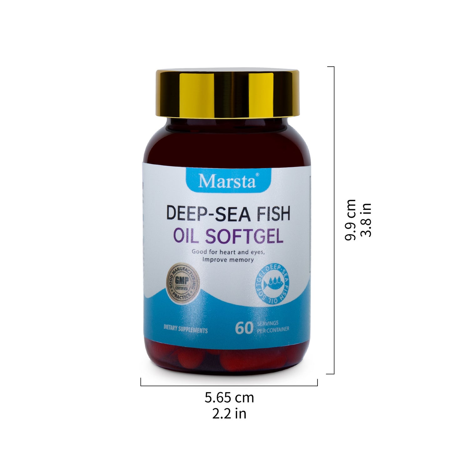 Deep sea fish oil soft capsules with high concentration concentration