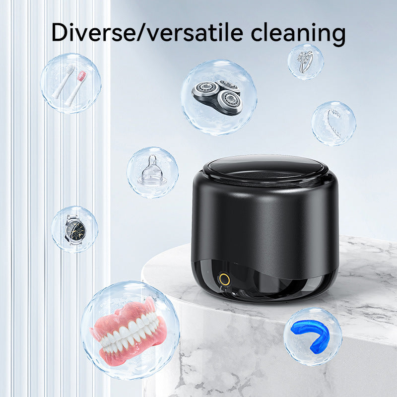 Ultrasonic cleaning machine portable and multifunctional home jewelry denture cleaner toothbrush head and tooth cover cleaner