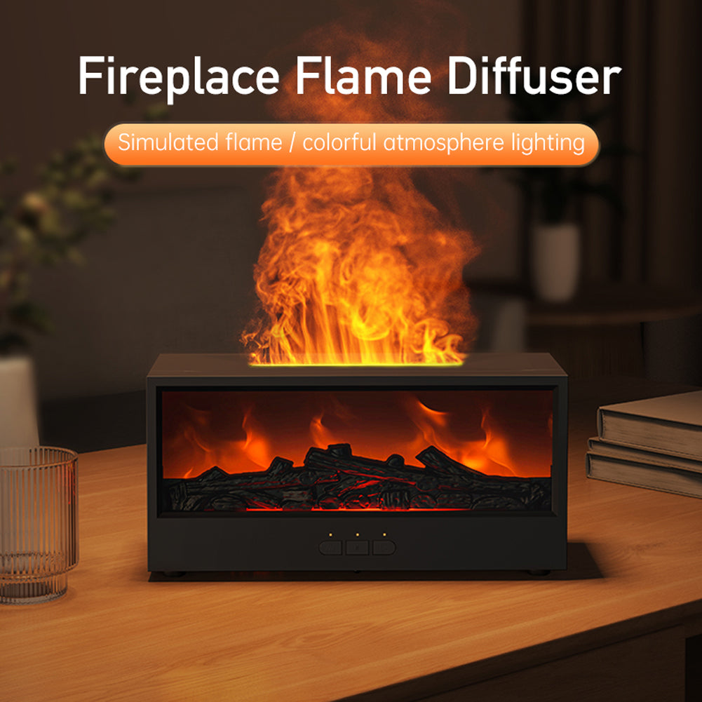 3D simulation fireplace flame aromatherapy machine big spray home desktop simulation charcoal fireplace humidifier