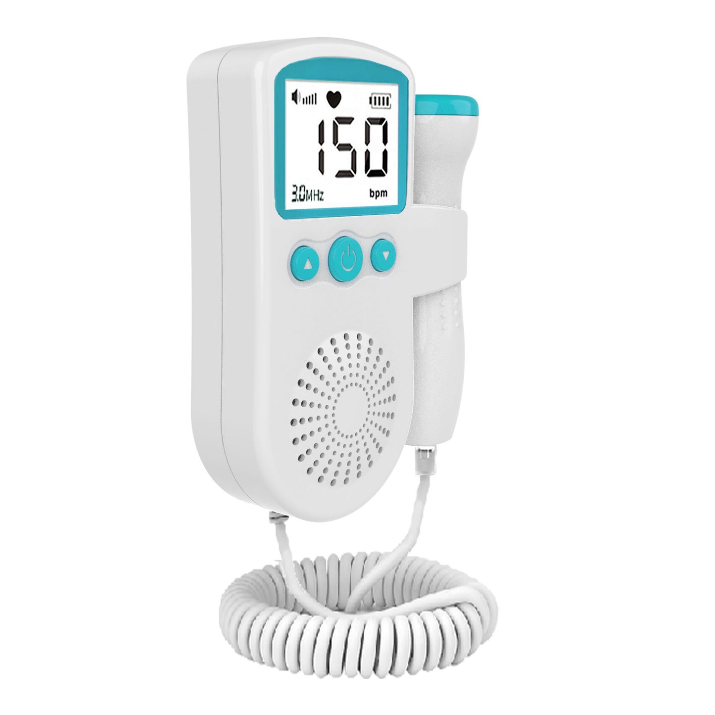 Fetal Heart Monitor Handheld Home Fetal Sound Monitor for Detecting Baby Fetal Movement and Heart Rate Auscultatory Device