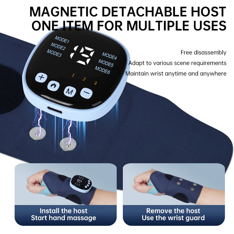 EMS Smart Tendon Sheath Hand Heating Wristband with Hot Compress and Massage Function