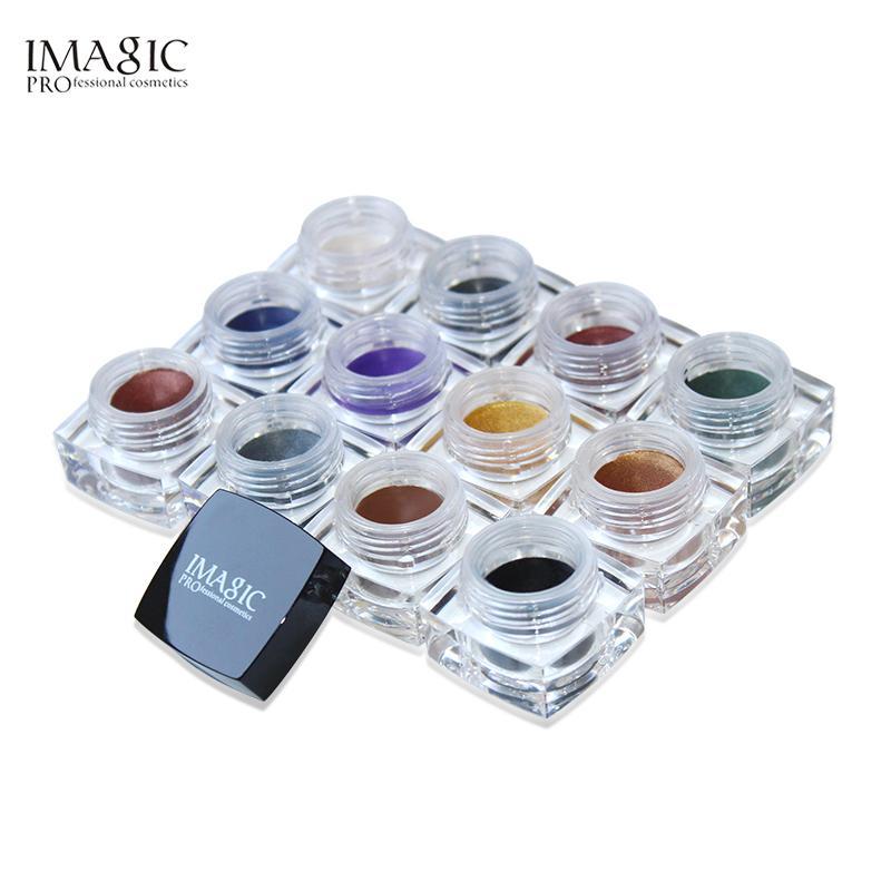 IMAGIC Gel Eyeshadow Cream Waterproof Long Lasting Shimmer Glow 12 Colors