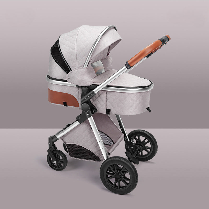 High landscape baby stroller that can sit or lie down lightweight folding two-way shock-absorbing newborn baby stroller