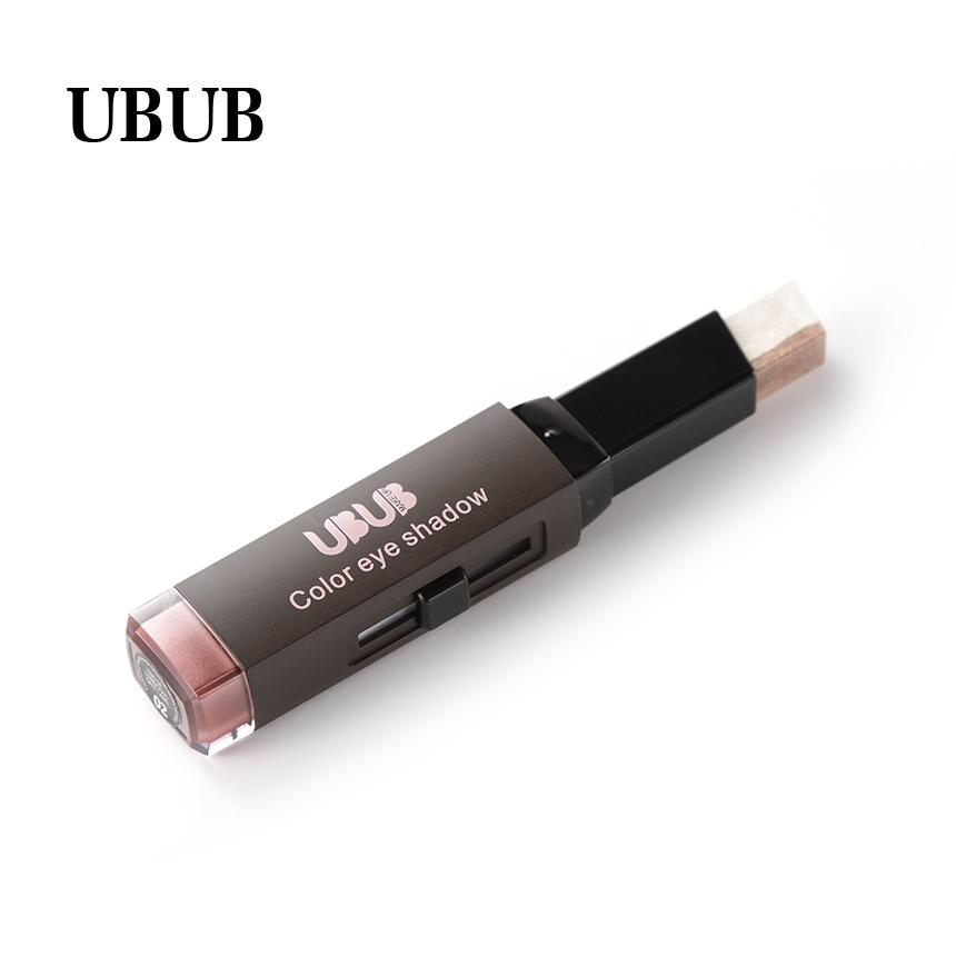 UBUB Double Color Stereo Gradient Velvet Shimmer Eyeshadow Stick Earth Color Eye Shadow Cream Pen