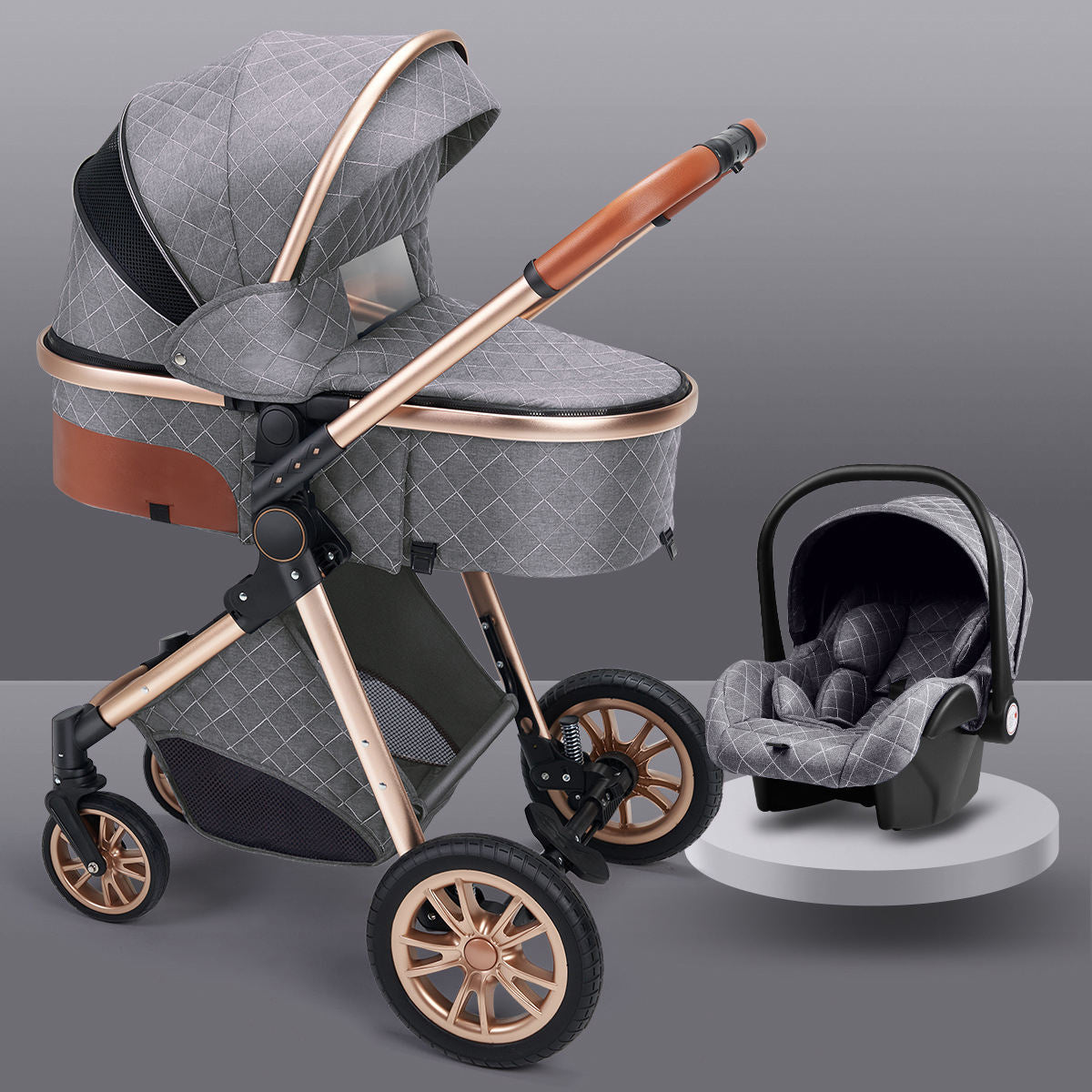 High landscape baby stroller that can sit or lie down lightweight folding two-way shock-absorbing newborn baby stroller