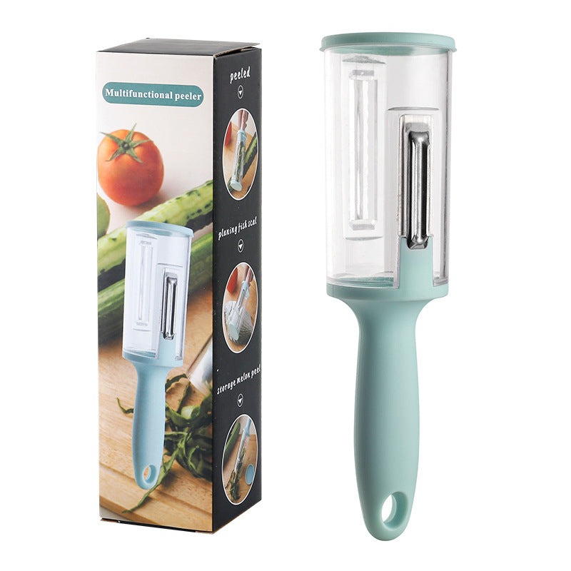 Multifunctional Peeler With Storage Box The Ultimate Solution For Peeling Vegetables, Fruits, And Scaling Fish