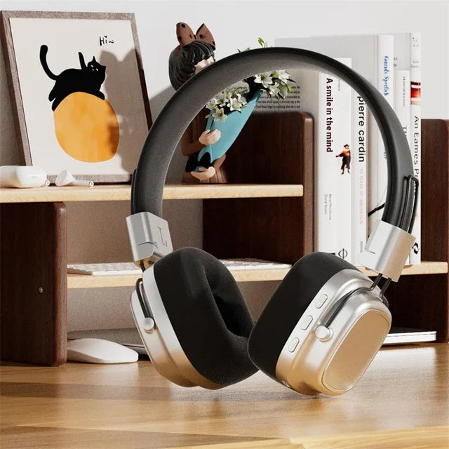 Retro On-Ear Wireless Headset Bluetooth Talking Headset Surround Sound Headset Bluetooth 5.3 DR02