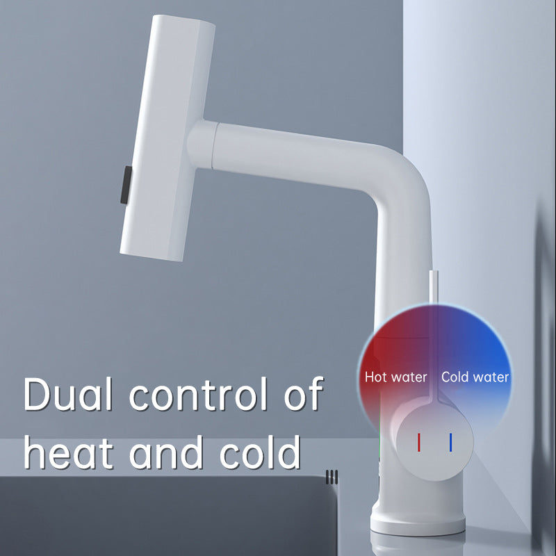 Intelligent Digital Display Faucet Pull-out Basin Faucet Temperature Digital Display Rotation