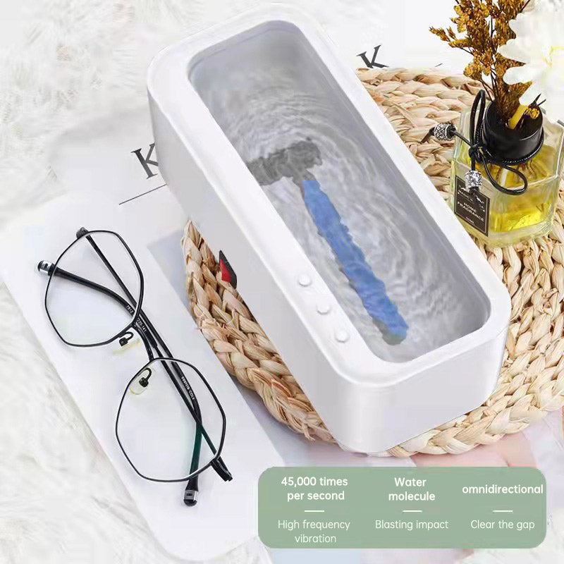 Intelligent Sonic Wave Cleaning Machine, Small Household Cleaner, Portable Electric Ultra Frequency Sonic Wave Cleaning Box