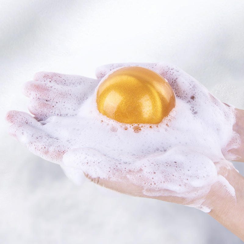 Nature Deep Cleansing Moisturizing Whitening Amino Acid 24K Gold Handmade Crystal Jelly Ball Soap