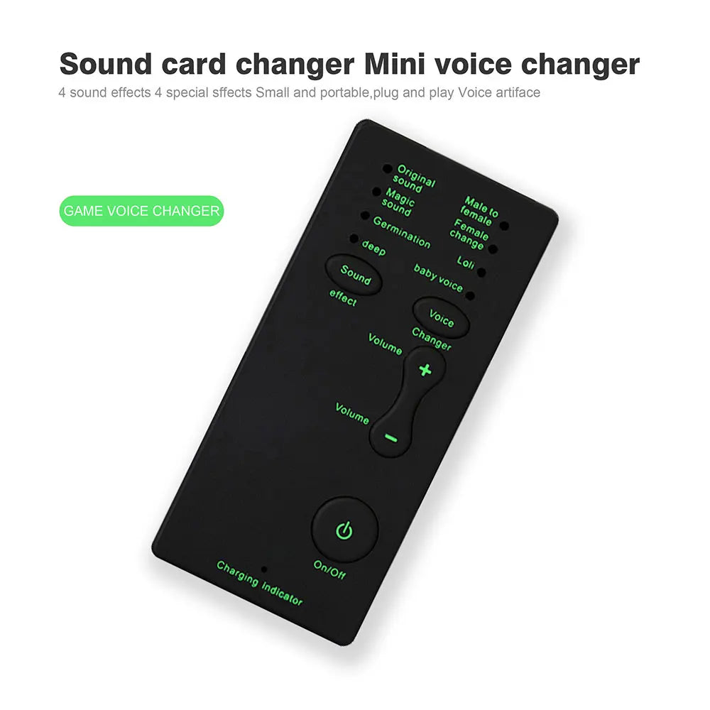 Voice Changer for PS4 Xbox Console PC Phone Tablet Sound Card 7 Different Sound Changes Microphone Voice Changer Device