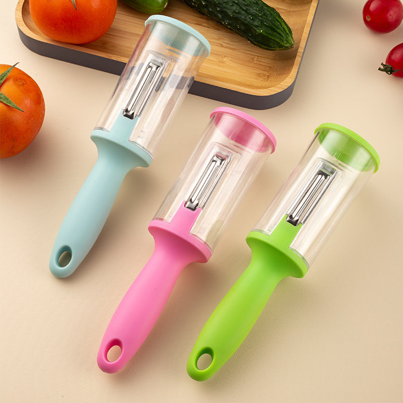 Multifunctional Peeler With Storage Box The Ultimate Solution For Peeling Vegetables, Fruits, And Scaling Fish