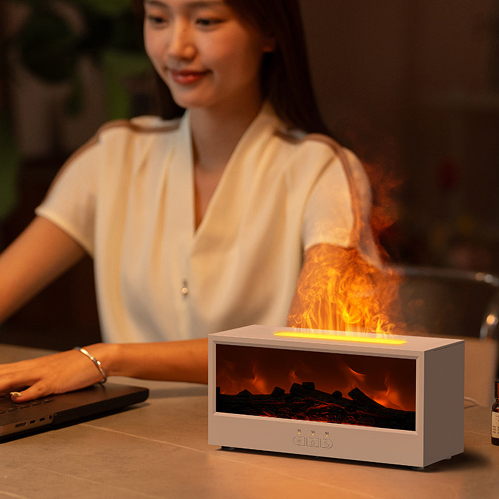 3D simulation fireplace flame aromatherapy machine big spray home desktop simulation charcoal fireplace humidifier