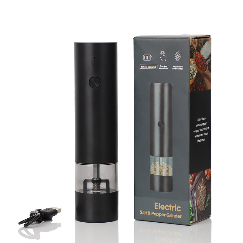 USB Charging Electric Pepper & Sea Salt Grinder with Base and Double Support for Easy Charging and Use