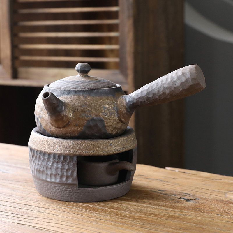 Stoneware incense burner tea warmer set wine cooker heat preservation candle heating base tea warmer ceramic tea set