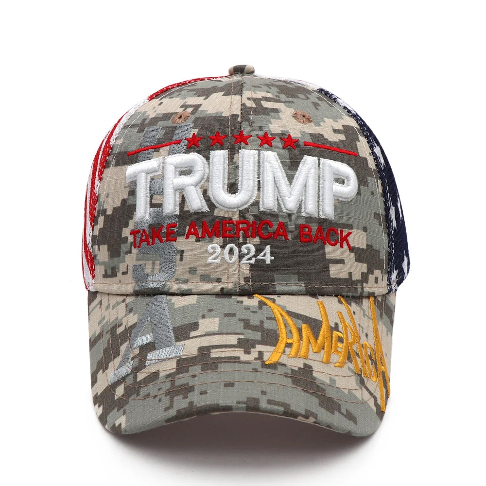 American advertising hats men's and women's baseball caps cotton embroidered hats Trump hats