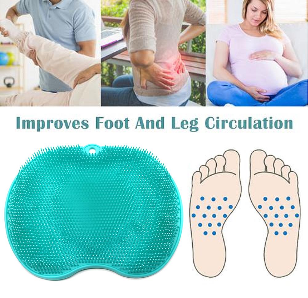 Pregnant Women Without Bend Over Shower Foot Massager Scrubber Cleaner Washing Massage Tools Pad Mat Elderly Feet Cleaning Brush