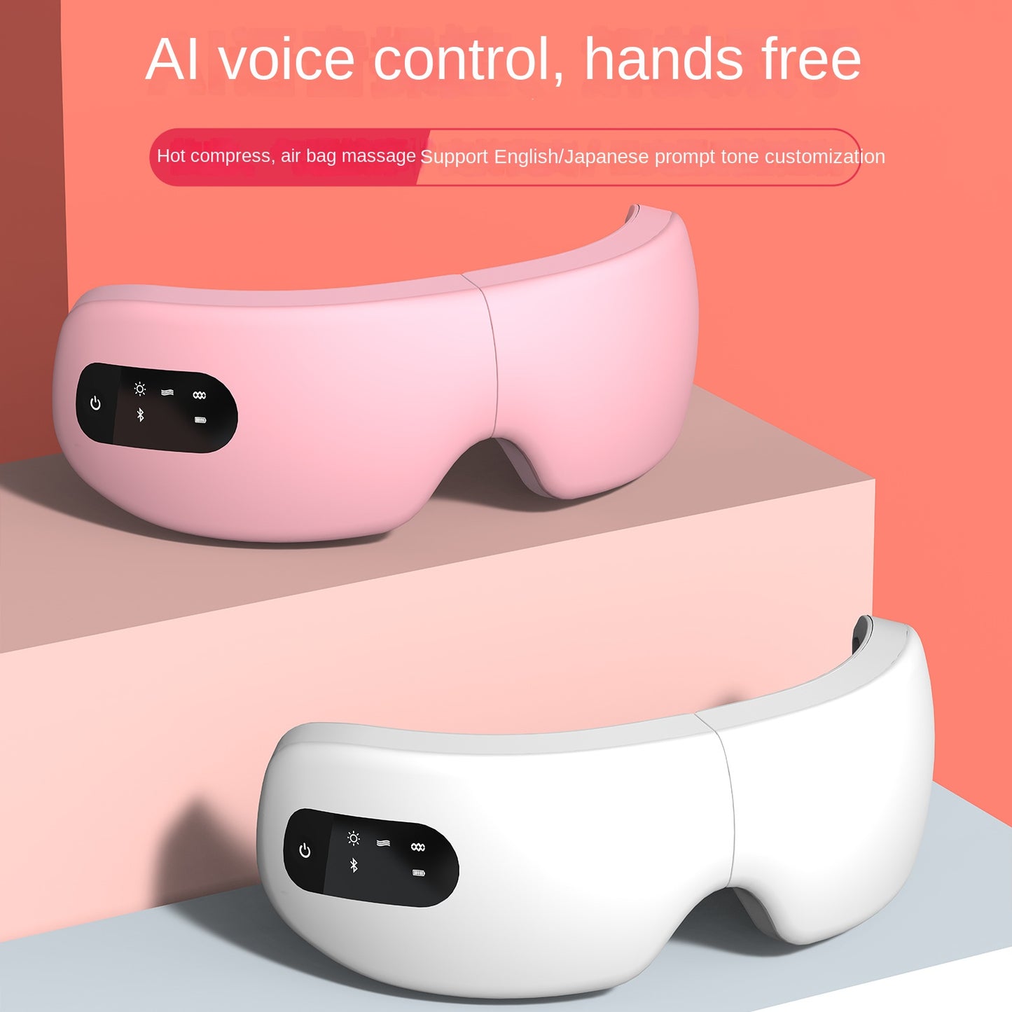 Eye massager airbag vibration intelligent AI voice hot compress eye protection device daily stressed to the eyes, make your day a lot easier guarantee