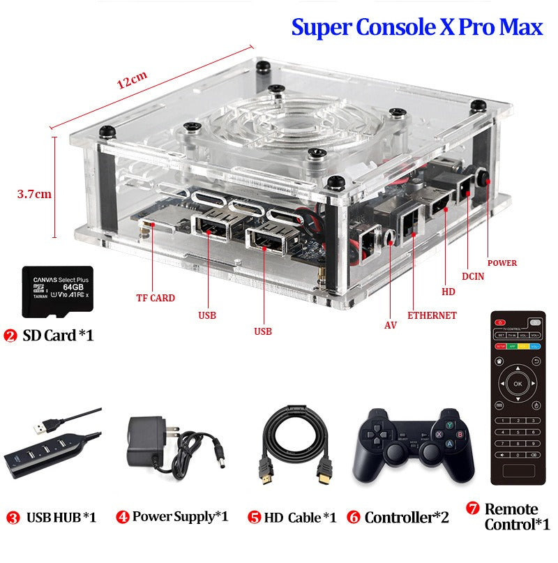 Retro mini video game console with dual systems of PSP/N64 for TV