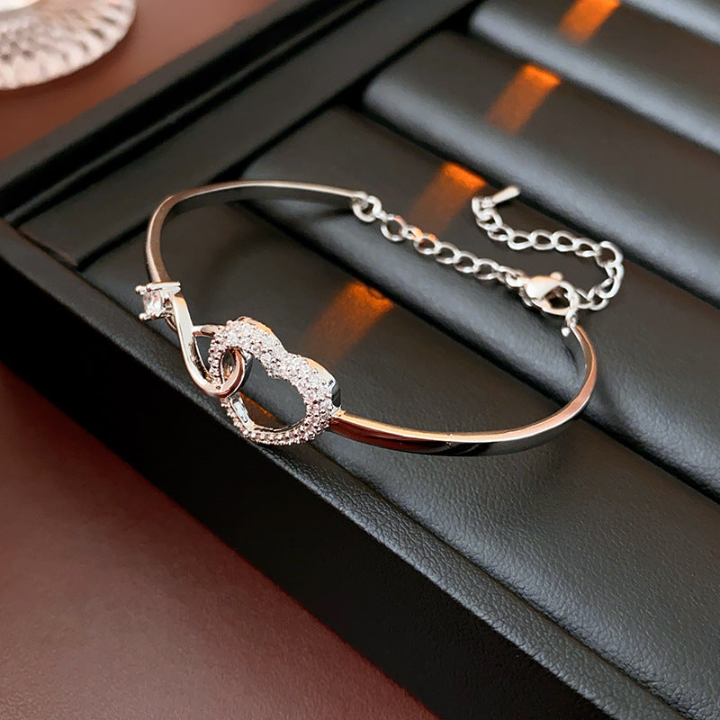 2025 Infinite - Symbol Hollow - Heart Bracelet for Daughter, with Gift Box, Ideal for Her Birthday Party and as an Adult Gift