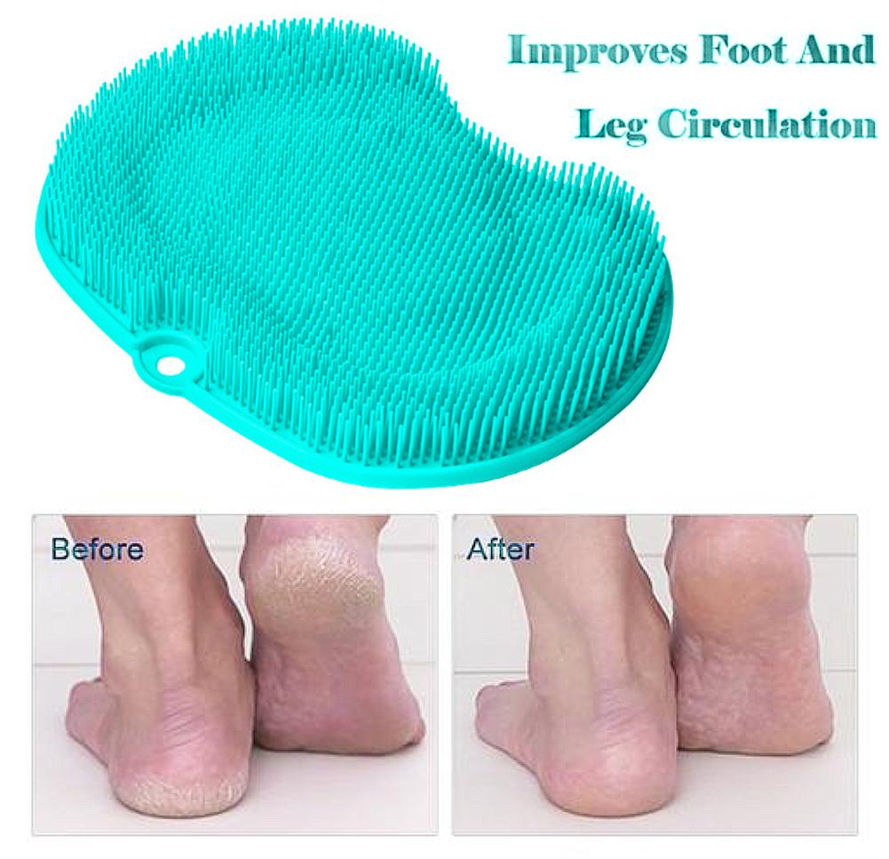 Pregnant Women Without Bend Over Shower Foot Massager Scrubber Cleaner Washing Massage Tools Pad Mat Elderly Feet Cleaning Brush