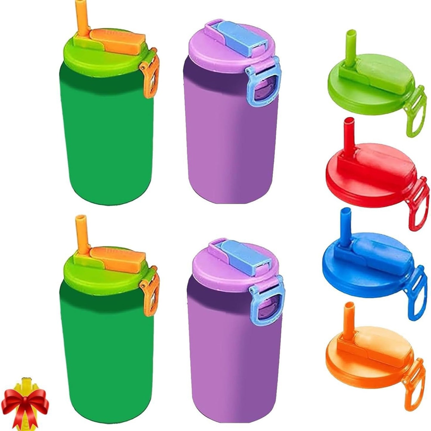 Straws Soda Can Covers Reusable straw soda can lid