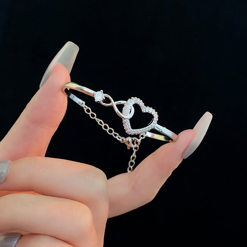 2025 Infinite - Symbol Hollow - Heart Bracelet for Daughter, with Gift Box, Ideal for Her Birthday Party and as an Adult Gift