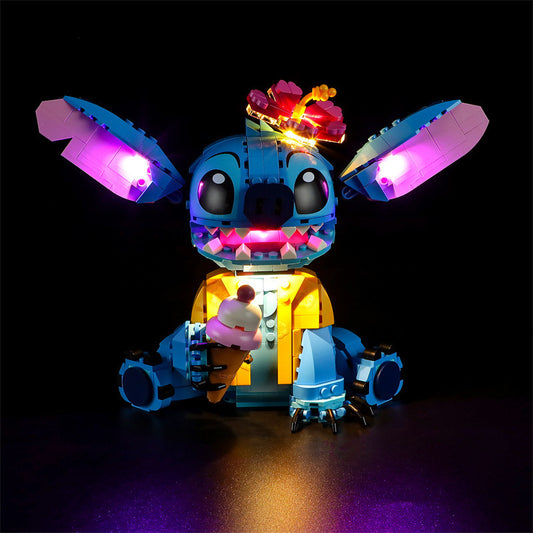 Compatible with LEGO 43249 Stitch LED lighting, Disney luminous building blocks, lighting toys