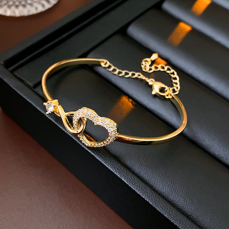 2025 Infinite - Symbol Hollow - Heart Bracelet for Daughter, with Gift Box, Ideal for Her Birthday Party and as an Adult Gift