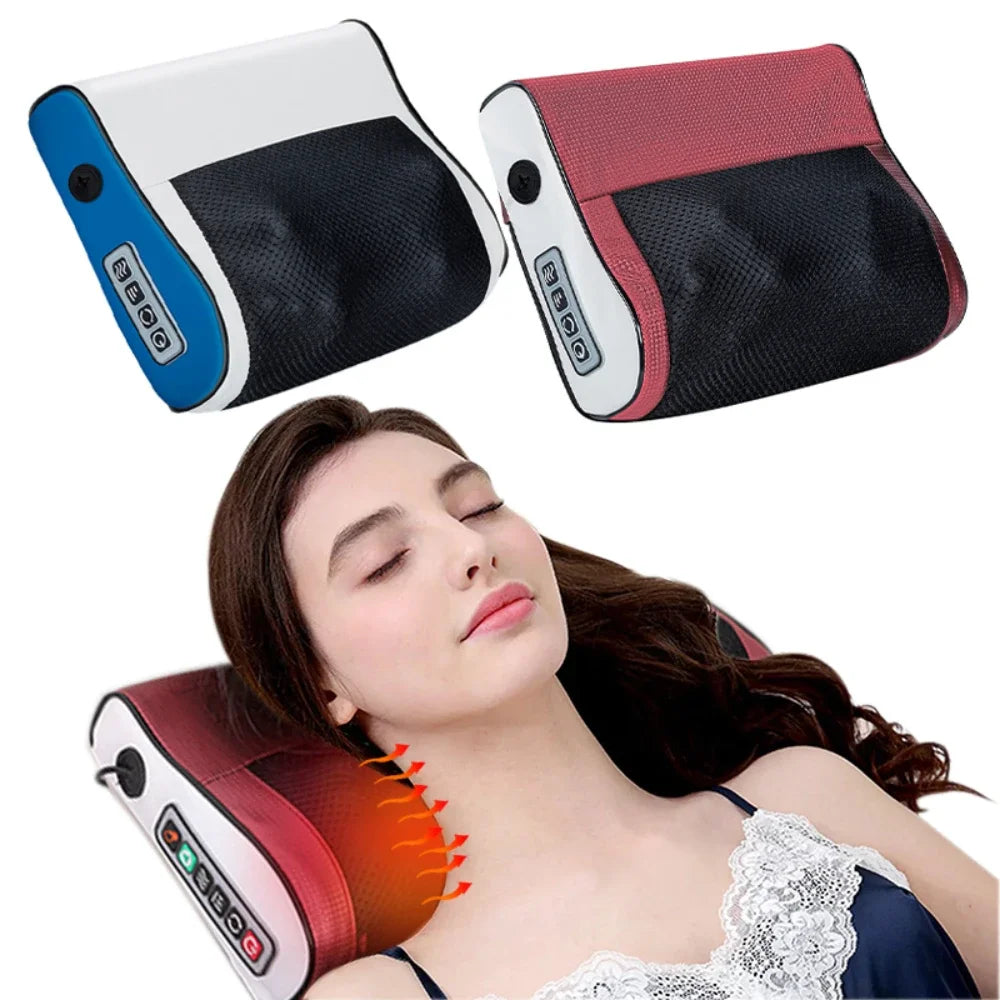 4 Key Smart Cervical Neck Shoulder Electric Waist Back Shiatsu Massage Pillow Heated Car Seat Massage Neck and Shoulder Massager