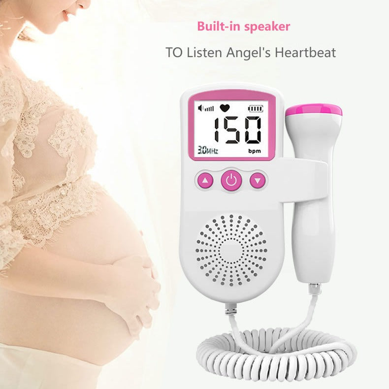 Fetal Heart Monitor Handheld Home Fetal Sound Monitor for Detecting Baby Fetal Movement and Heart Rate Auscultatory Device