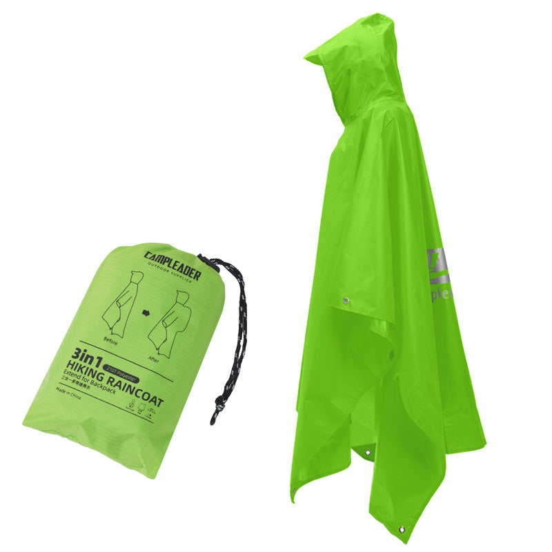 3 - in - 1 Waterproof Rain Poncho for Outdoor Use: Motorcycle, Camping, Hiking & Travel