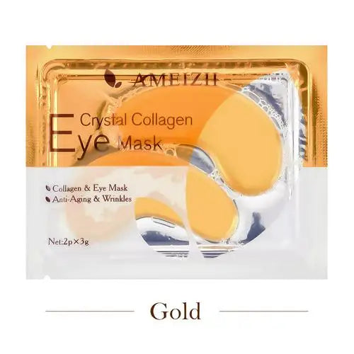 2Pcs=1Pair 24K Gold Crystal Collagen Eye Mask Eye Patches For Eye Care Dark Circles Remove Anti-Aging Wrinkle Skin Care TSLM2