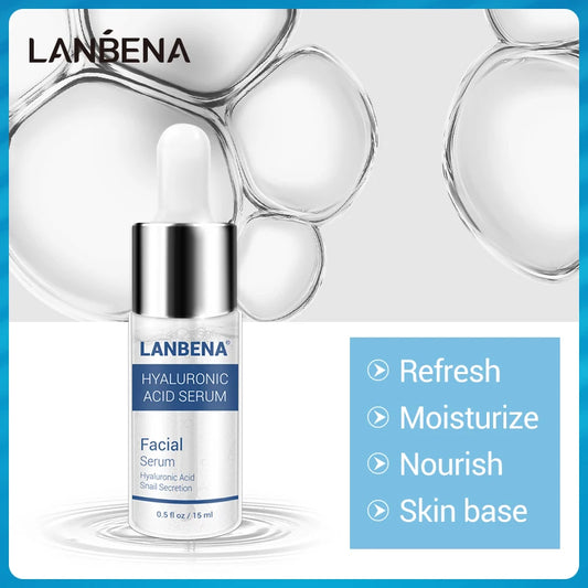 LANBENA Hyaluronic Acid Serum Blackhead Removing Moisturizing Acne Treatment Skin Care Repair Whitening Anti-Aging Winkles 15ml