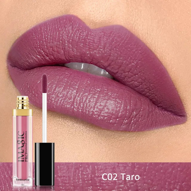 IMAGIC Waterproof Lip Gloss Matte Liquid Lipstick Matte Lipstick Lipkit Cosmetics Makeup Nude 12color